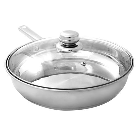 Picture of ULTRA FRYING PAN & GLASS LID S/S 24cm/ 4.5 L