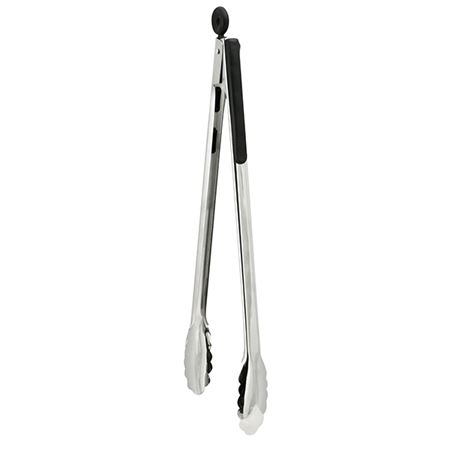 Zodiac Stainless Products - TONGS St St BLACK HANDLE 41cm 16in