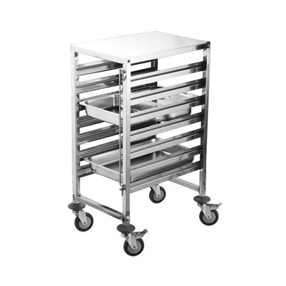 Picture of SUNNEX GN SERVICE TROLLEY | 7 TIER | 2 SWIVEL BRAKED CASTORS | SAFTEY BAR