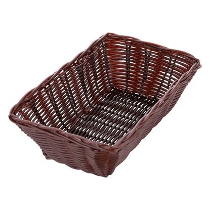 Picture of POLY RATTAN BASKET RECT - DARK BROWN 23x16.5cm 9inX6.5in