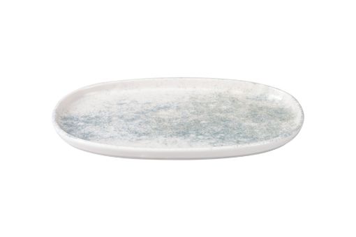 Picture of SMOKY MATTE BLUE OVAL PLATE 21 CM