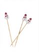 Picture of BAMBOO SKEWERS SNOW MAN 9cm 3.5in PACK 100pcs 